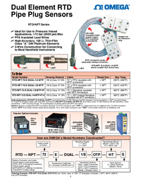 Thumbnail of document Data Sheet - RTD-NPT Pipe Plug RTD Probes w/ NPT Fitting & Lead Wire